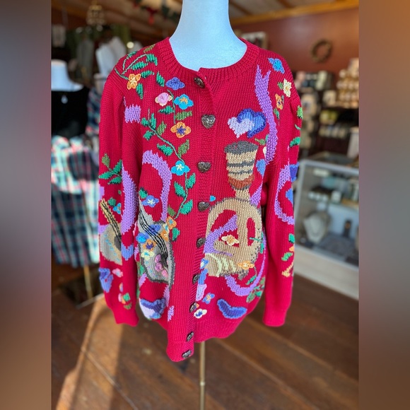 1991 Berek Bergdorf Goodman Valentine Sweater
